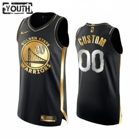 Golden State Warriors Trikot Benutzerdefinierte 2020-21 Schwarz Golden Edition Swingman - Kinder